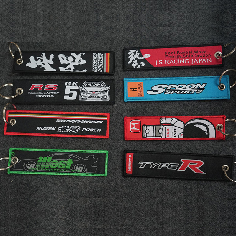 Jdm Modified Keychain Car Embroidered Key Strap Creative Lanyard Car Motorcycle Keychain Pendant