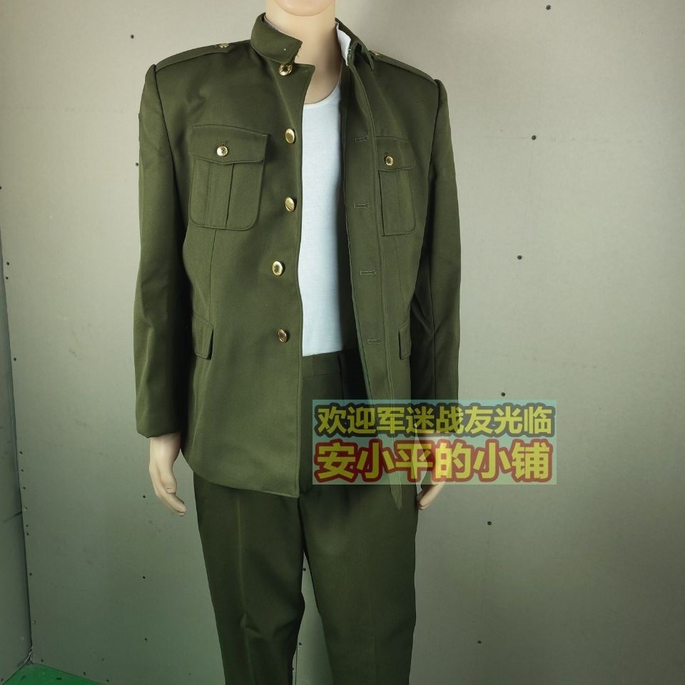 Old fashioned 04 yellow green winter suit suit winter 87 twill thickened horse pants, woolen material Zhongshan clothing stock