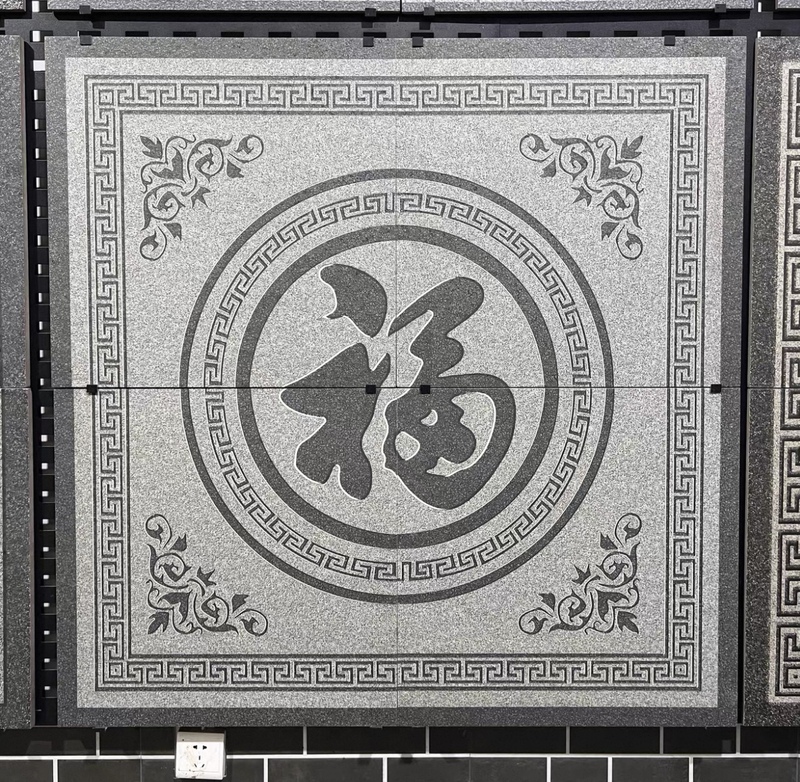 Chinese-Style Courtyard Mosaic All-Ceramic Floor Tiles Villa Yard Floor Tiles Outdoor Non-Slip Wear-Resistant Quartz Tiles Terrace Tiles