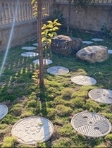 Graphic grinding panel garden lawn pad foottin cement mold concrete made