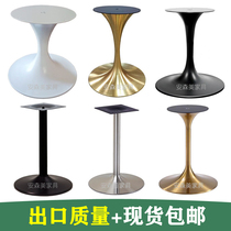 Golden horn table foot tulip table leg small waist stainless steel negotiation table base marble coffee table foot H018