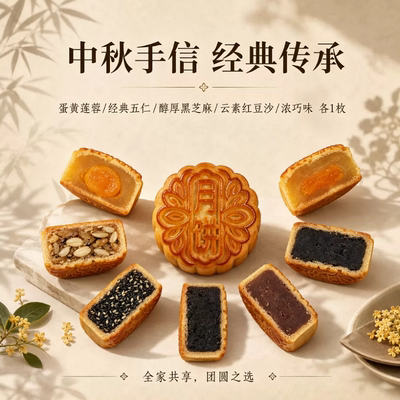 传统中式糕点中秋月饼广式月饼