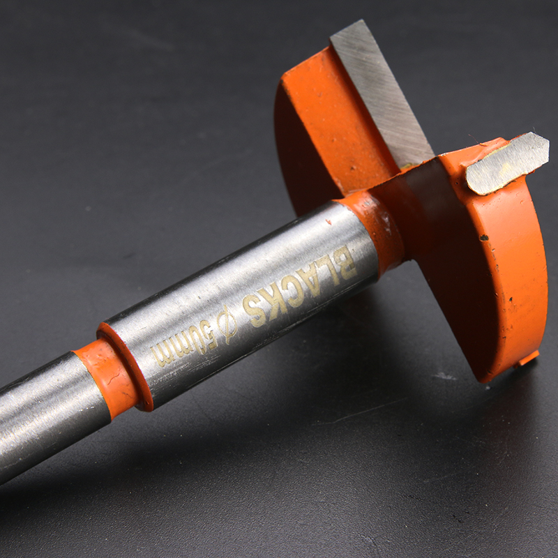 Woodworking Hinge Drilling Machine Black Hard Carbide Woodworking Drilling Machine Locking Eyeing Wood Opening Drill 55-100MM