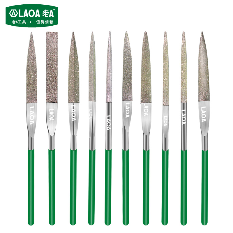 Old A diamond file woodworking grinding and polishing assorted file set emery flat file triangle file round file