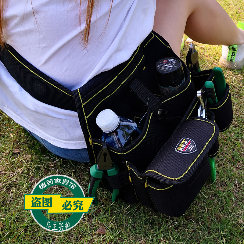 Fester widening enlarge Number of electrics Purse Multifunction Woodwork Waterproof Oxford Cloth Waist Hanging Bag Repair Kit