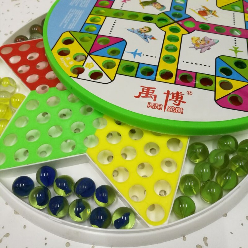Adult children's puzzle large glass ball ball ball checkers chess board parent-child pinball jumping flying chess