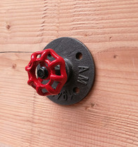 American industrial retro style wind grid steam valve decoration hook wall hanging clothes hook door handle metal with drawer