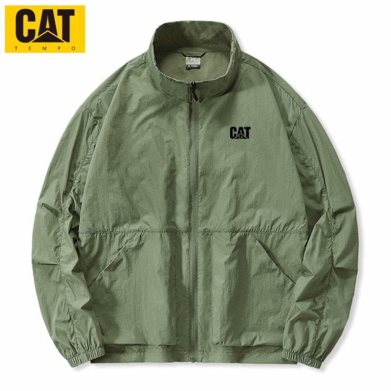 Outdoor Sun Protection Clothing Thin Jacket Catcom Men's Summer Stand-Up Collar Loose Windproof and Waterproof Skin Clothing