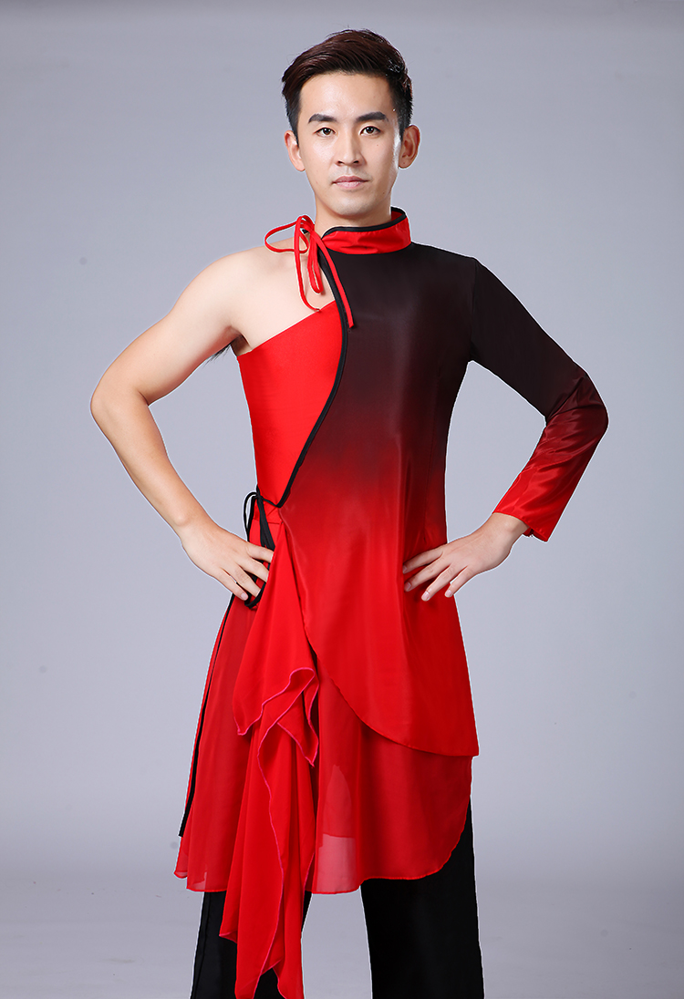 Trang phục múa cổ điển mực nam quốc gia trang phục múa người hâm mộ khiêu vũ Trung Quốc phong cách hiện đại trang phục khiêu vũ mới bo dan toc cho nam nu