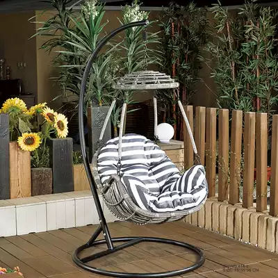 Bed and breakfast Nordic hanging chair Woven bird's nest hanging basket Living room balcony rattan chair Outdoor adult swing cradle chair hanging bed