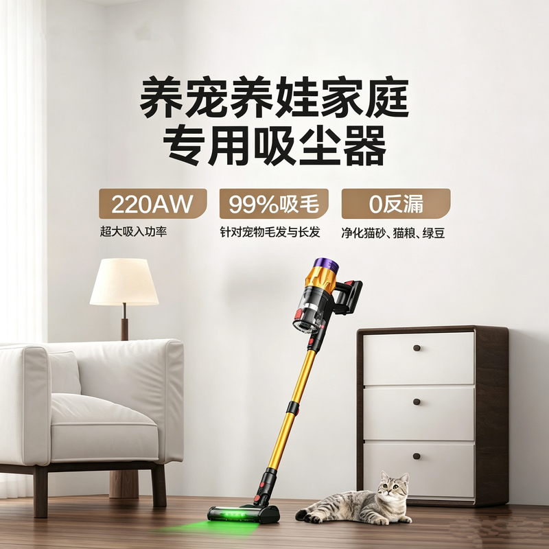 Cewey Wireless Vacuum Cleaner Ds18 Handheld Household Vacuum Cleaner for Cleaning Pet Hair, Cat Litter, and Hair