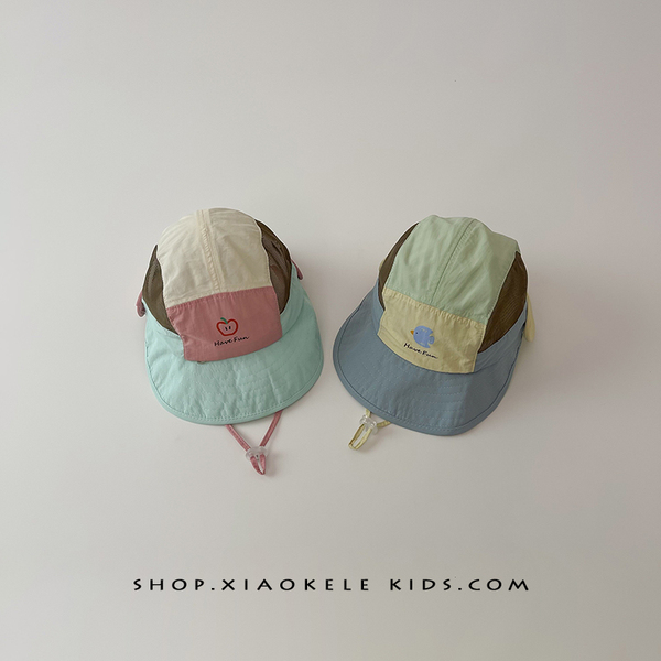 Baby Hat Summer Contrast Color Mesh Breathable Big Brim Fisherman Hat Boys Girl Outdoor Travel Sunshade Sun Protection Hat