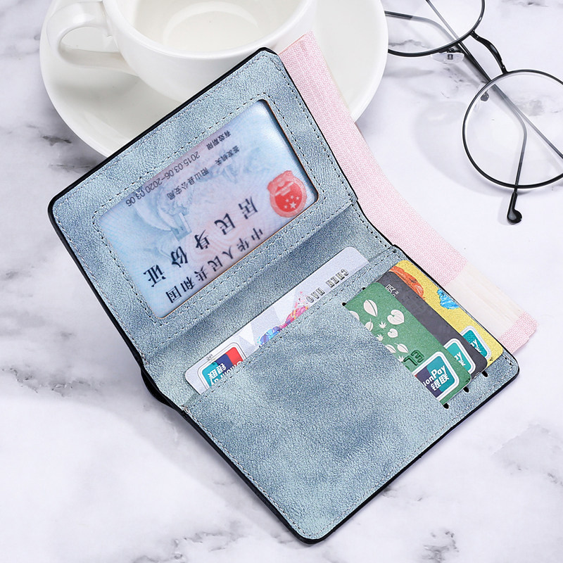 Card Bag Men Ultra Slim Mini Wallet Multifunction Driving License Leather Sleeve Multi-Position Card Holder Card Anti-Magnetic Card Holder