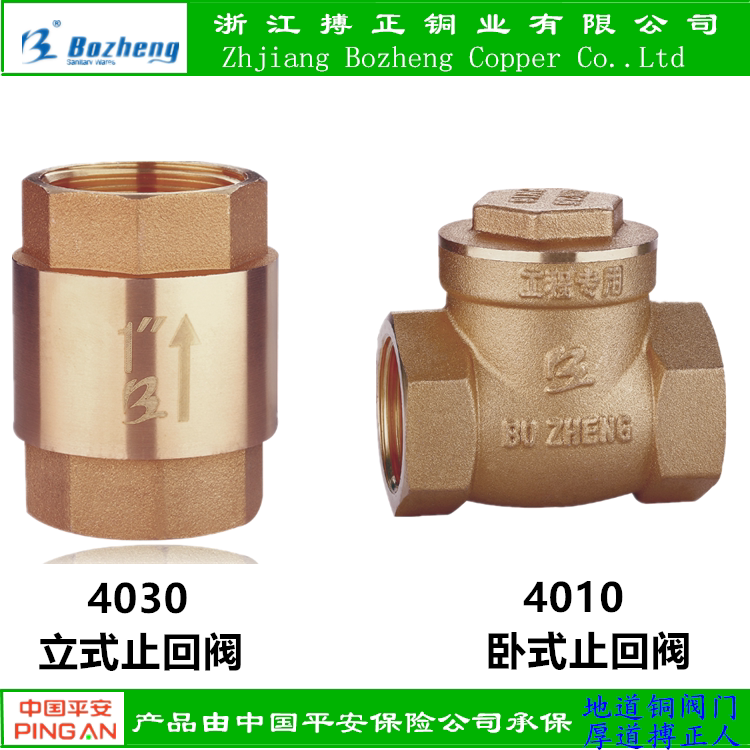 Bozheng BZ4030 vertical silencer check valve spring check valve BZ4010 engineering check valve horizontal check valve