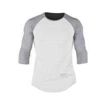 Muscle Fitness Brothers Autumn Mens Running Sports Cotton Stretch Breathable Tight 7-point Long Sleeve Casual tat