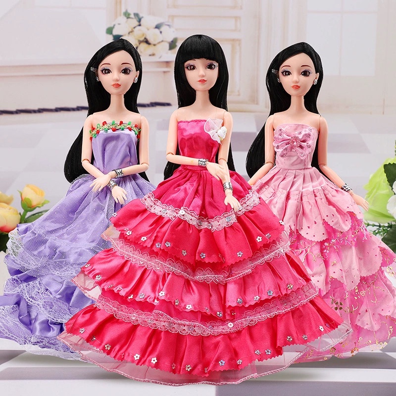 Clearance 11-Inch 30cm Fashionable Dress-Up Wedding Gown Big Skirt Doll Princess Dress Costume Pretend Play Toy Clearance 11-Inch 30cm Fashionable Dress-Up Wedding Gown Big Skirt Doll Princess Dress Costume Pretend Play Toy