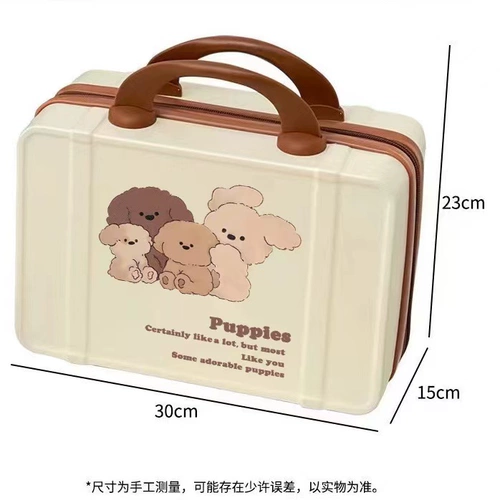 Портативный брендовый мультяшный чемодан, милая сумка-органайзер, портативная коробка, 14 дюймов