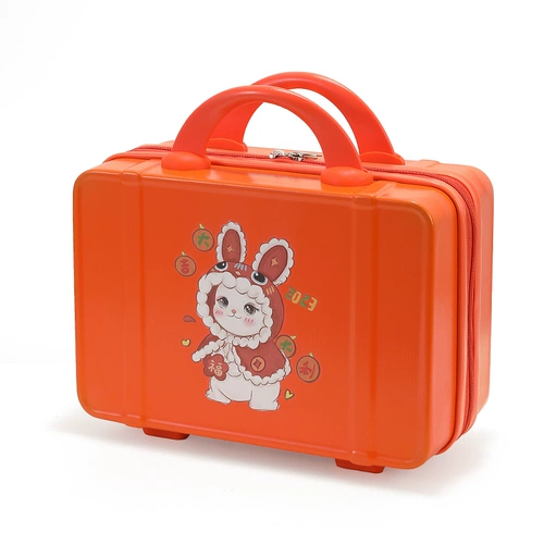 Портативная мультяшная косметичка, сумка, вместительная и большая коробка для хранения, портативный чемодан, 14 дюймов