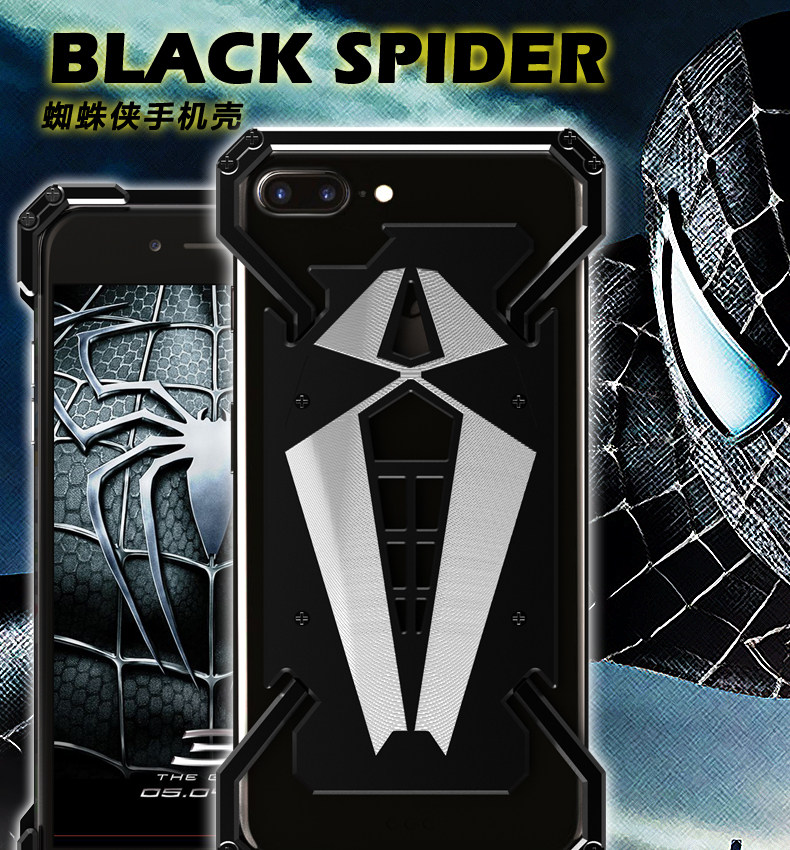 S.CENG Spider-Man Shockproof Aerospace Aluminum Metal Shell Case Cover for Apple iPhone 7 Plus & iPhone 7 & iPhone 6S Plus/6 Plus & iPhone 6S/6