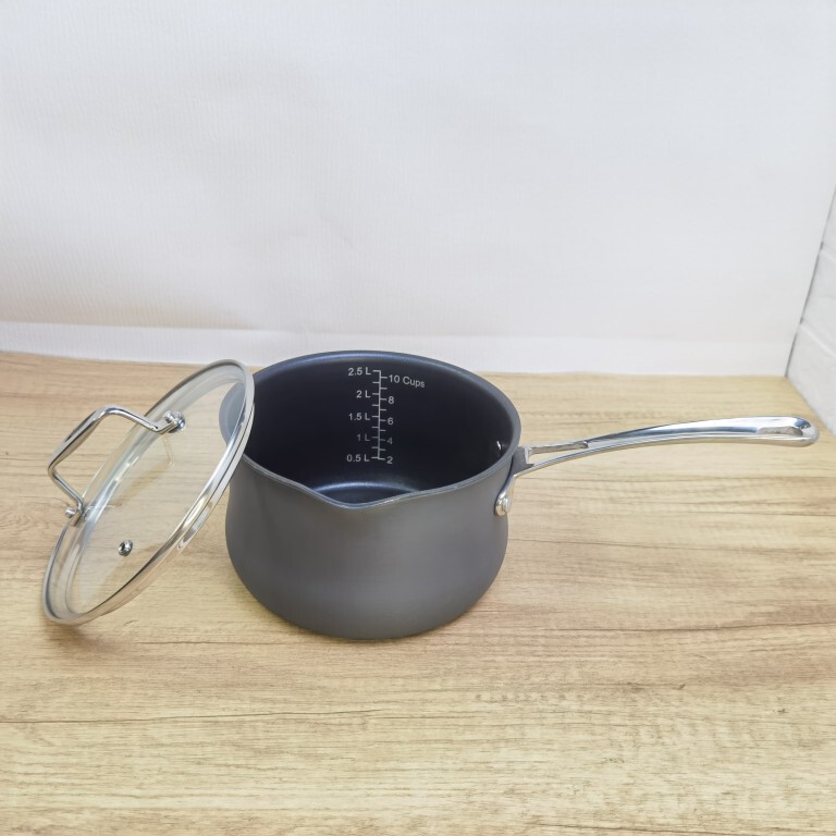American Brand Extra Thick Cast Aluminum Hard Anodized Aluminum 18 ㎝ Non-Stick Milk Pot Breakfast Pan for Frying Eggs