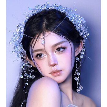 Hair clip fairy crystal edge clip wedding dress accessories