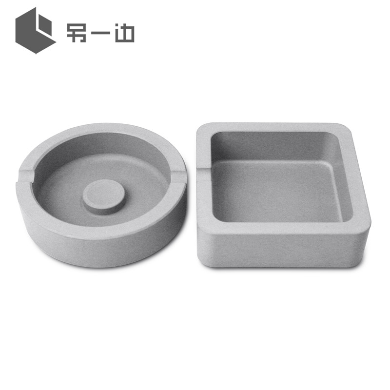 On the other side, concrete ashtray home cement round ashtray homestay bar Nordic designer industrial wind smoke