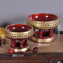 Thailand imported crafts Southeast Asia solid wood decorative fruit plate living room storage household dried fruit plate porch for porch