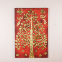 Thailand imported gold foil painting porch living room mural decoration painting fortune Bodhi Tree restaurant decoration hanging painting wall painting