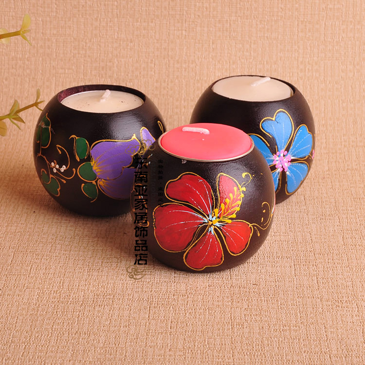 Thai Crafts Romantic Single-Head Candlestick Swing Modern Simple Home Wedding Wedding Prop Wax Table Imported