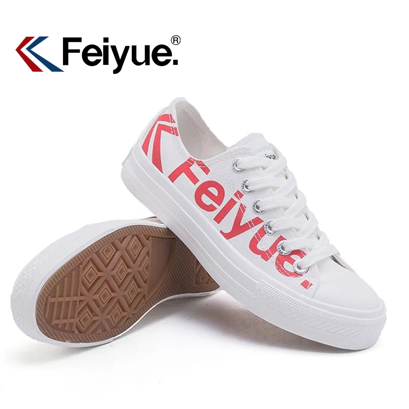 Giày vải Feiyue / Feiyue 2020 Xu hướng chụp ảnh đường phố mùa xuân đôi mẫu thấp giúp logo lớn nhỏ Giày trắng nhỏ - Plimsolls