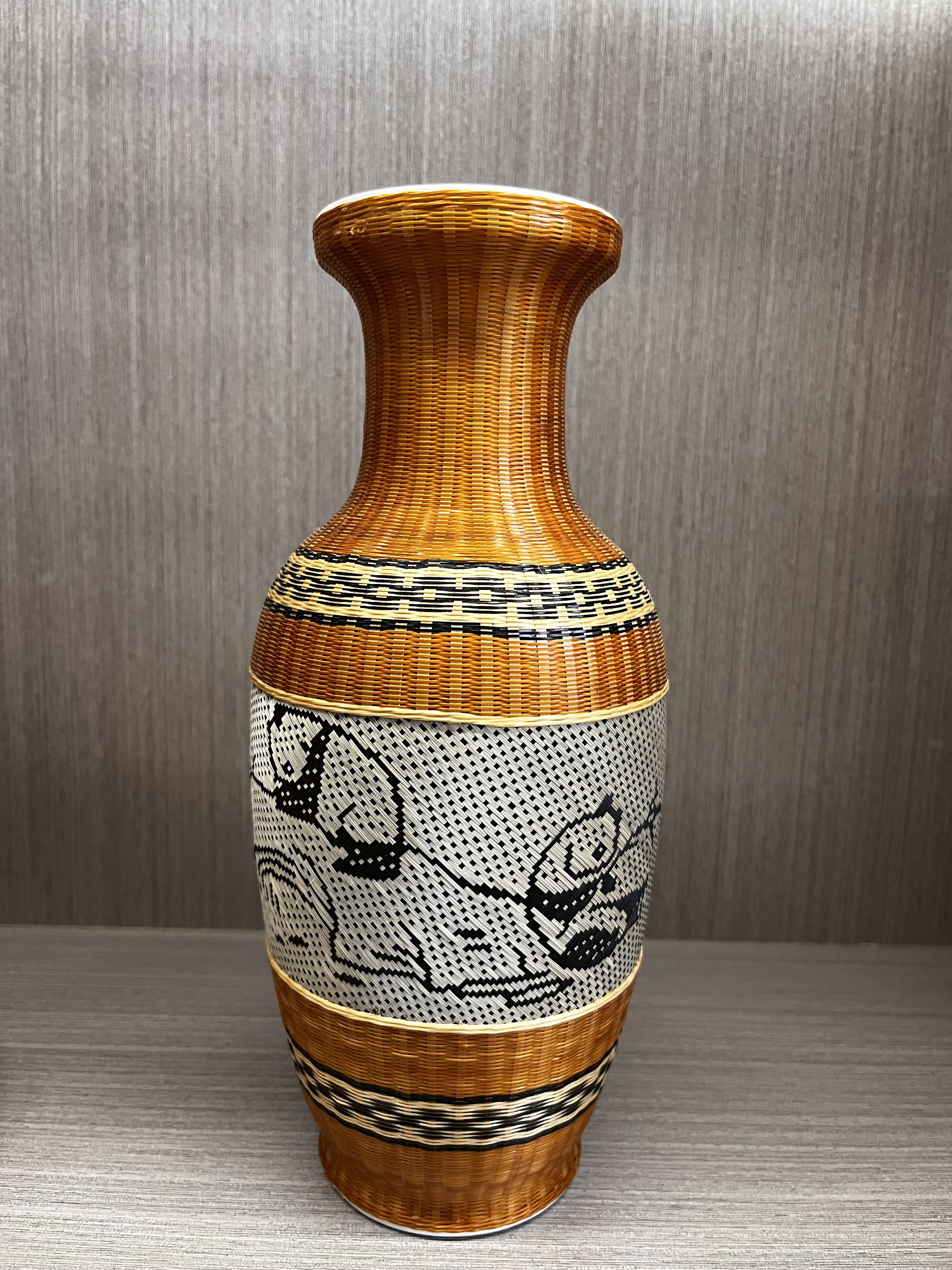 中国美術 古玩 竹丝扣瓷 瓢箪 花瓶2点 福禄花器 中华人民共和国 O1CN01P2IHYl1T8OXj5TngJ_!!