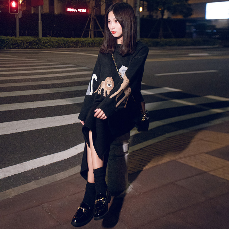 Spring Dress Code Style Retro small crowdsourced Temperament Cashew's Lean Ocean Breeze's Airy Coat Knit Skirt Suit-Taobao