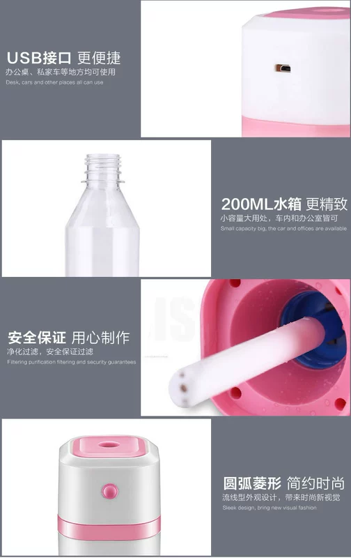 Máy tạo độ ẩm mini USB tạo độ ẩm cho xe - Máy giữ ẩm