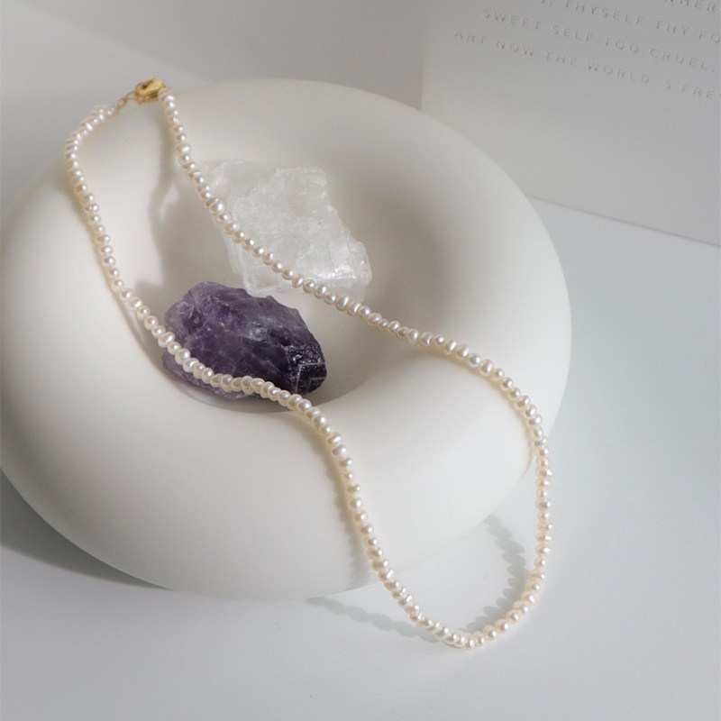 (shen life) Cui aunt millet necklace natural little pearl choker senior temperament Necked Girl