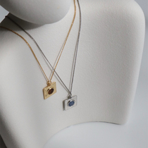(shen depending on life) Cui aunt tiger eye stone lapis lazuli necklace 2021 new female design feeling clavicle chain