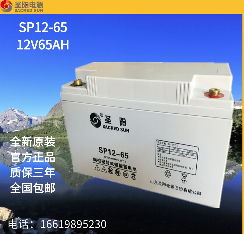 Shengyang 12V65AH battery communication room SP12-65 solar power UPSEPS traffic power battery