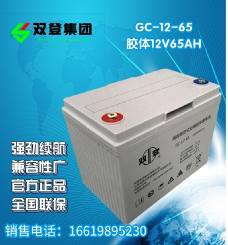 Shuangdeng colloid 12V65AH valve-controlled lead-acid battery GC-12-65 20HR UPS power communication
