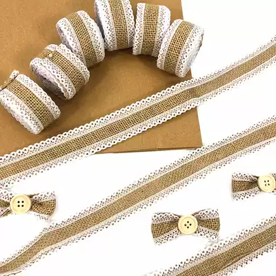 Kindergarten wall decoration Lace sackcloth handmade accessories work bag border cloth ring creative diy materials new