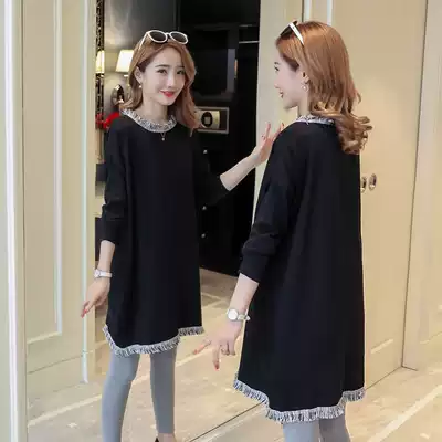 Pregnant women Spring and Autumn Net red suit fashion 2021 New Tide Hot Mom personality dress autumn winter wear coat