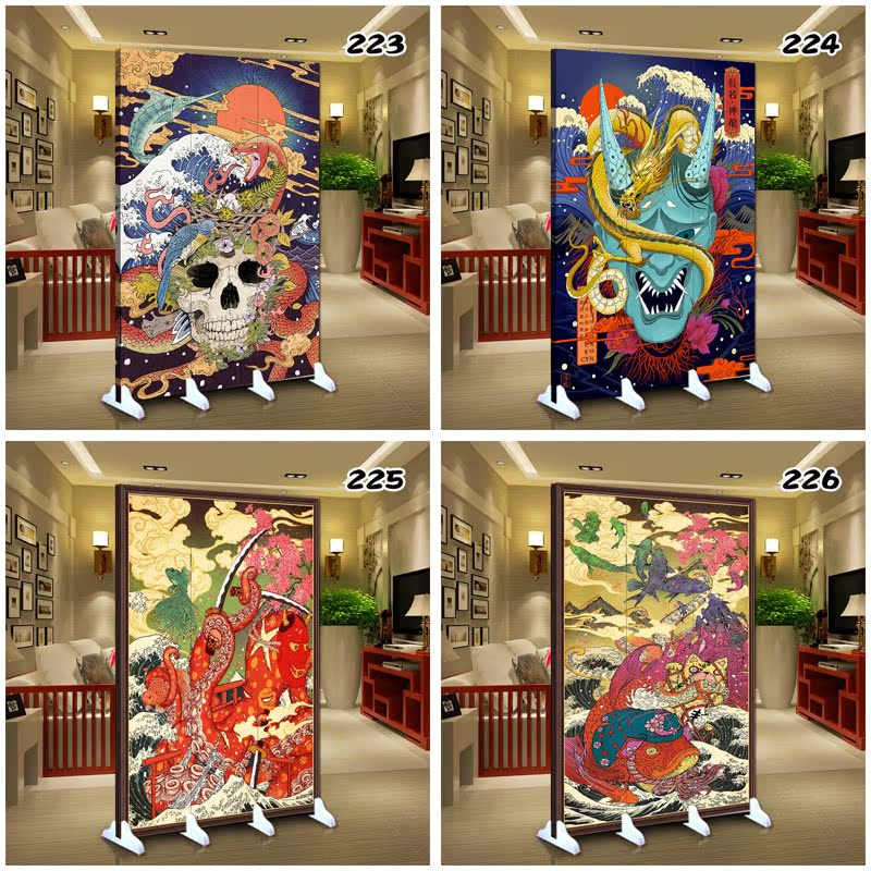 Màn hình hình xăm ukiyo-e Nhật Bản - Màn hình / Cửa sổ vách ngăn trang trí phòng khách