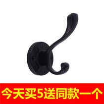 European adhesive hook black shoe cabinet clothes hook door toilet bathroom creative wardrobe coat hook Wall wall hanging clothes hook