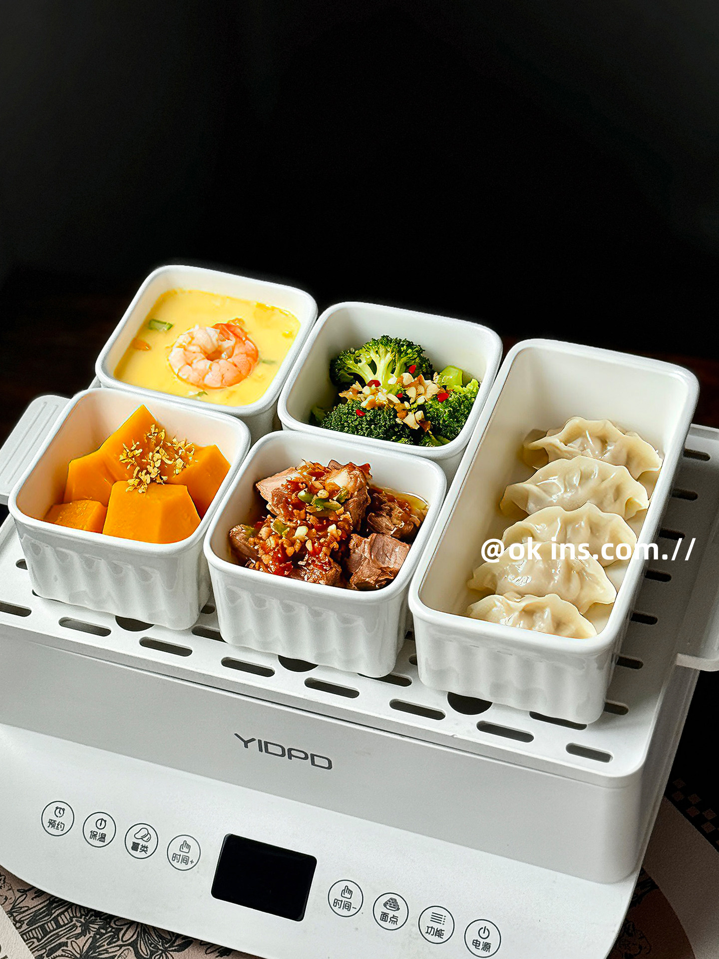 Ceramic Steaming Bowl with Lid, Small Bowl for Home Electric Steamer, High-Temperature Resistant Baking Bowl, Multi-Functional Steaming Dish