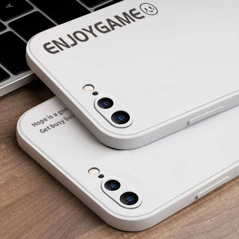 Apple 8plus mobile phone protective shell se2 protective sheath iPhoneSE liquid silicone 7Plus full package anti-fall 7p men 8p women ultra-thin lens full package 9 Chaos 7 78 i straight side