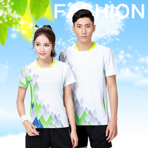 New Badminton Suit Suit Men And Women Short Sleeve Lovers Blouses Speed Dry Table Tennis Conservis Shorts Tug-of-war Sportswear