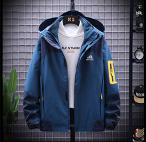 Outdoor clothing mens Tide brand autumn and winter three-in-one detachable couple plus velvet liner two coats mountaineering women