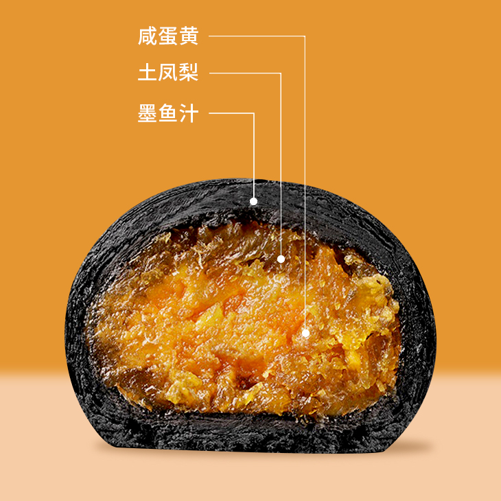 (Naked price temporary sale) egg yolk puff pastry about 50g sea duck egg flow heart traditional casual pastry black gold crisp snack