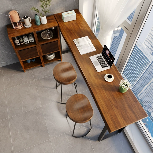 Столетний деревянный выпрямитель балконы повседневный бар, стол и стул Дом Высокий стол