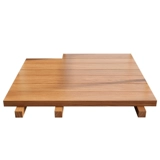 Японская кровать на полу в стиле кровать с твердым деревом Татами 1.5 Пользовательская кровать гостиная балкон -балкон -посадочная кровать и завтрак 1,2 односпальная кровать