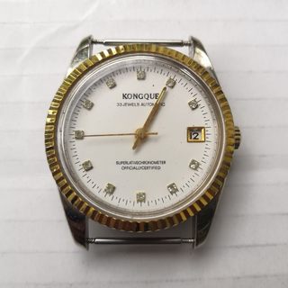 Old stock peacock brand automatic calendar watch 33 diamonds