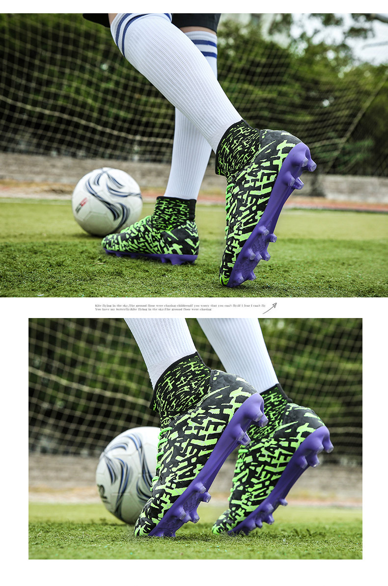 2018 mùa hè giúp đỡ cao spike giày bóng đá cỏ nhân tạo trái đất giày non-slip mặc giày thể thao trai giày giày bóng đá giày the thao nam giá rẻ